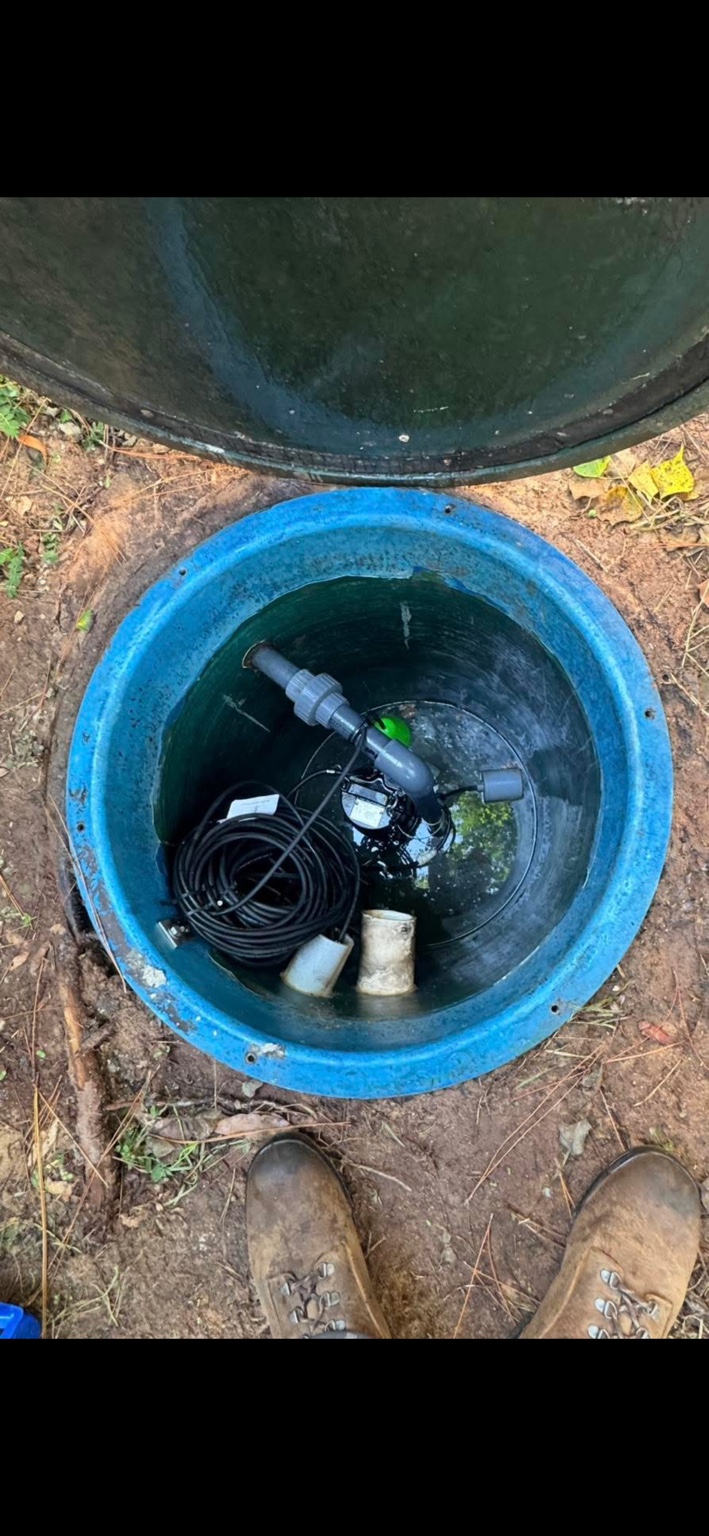 Grinder pump station after annual cleaning